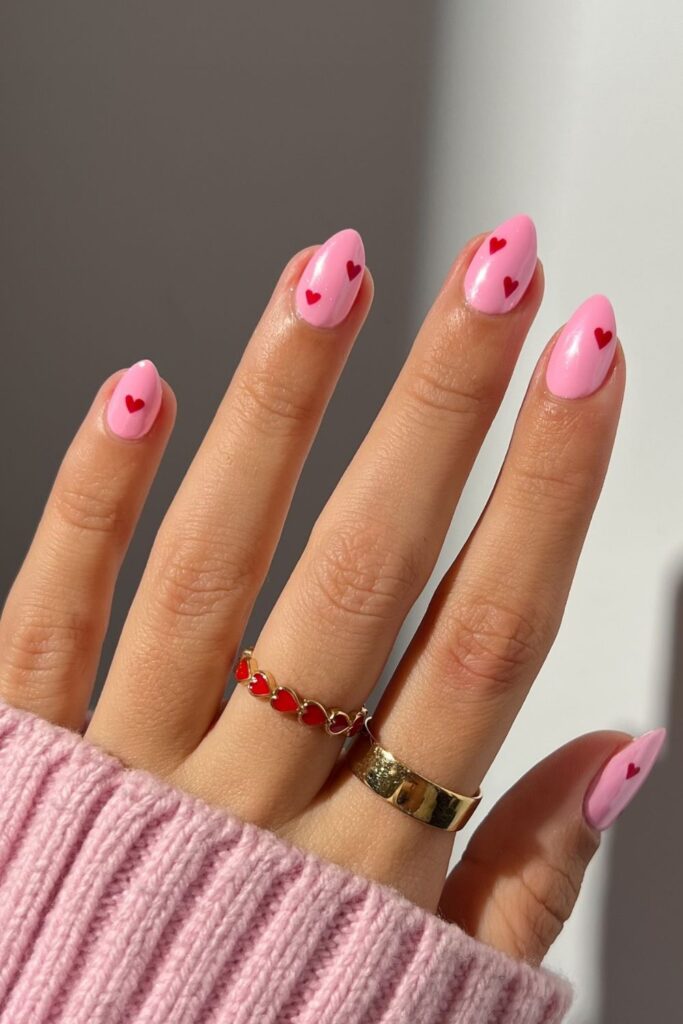 Pink Chrome with Tiny Hearts