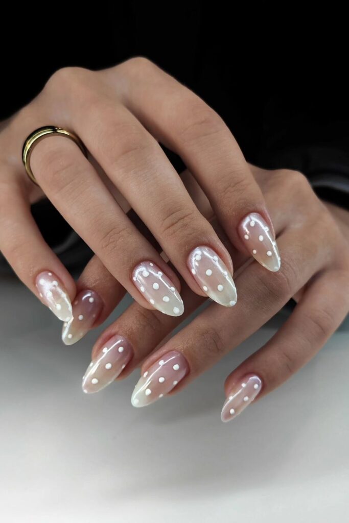 Polka Dot Winter Nails