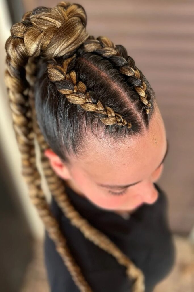 Ponytail with Cornrow Front