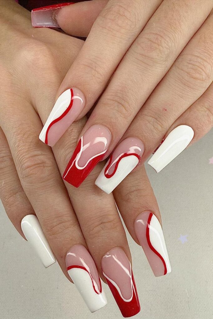Red and White Candy Cane Tips