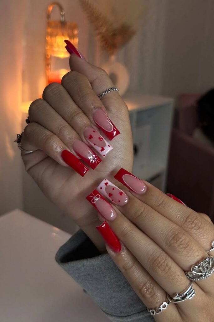 Rose Inspired Valentine Nails