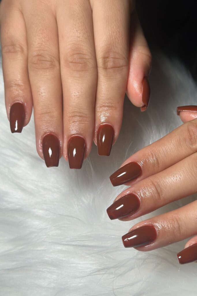 Short Brown Nails