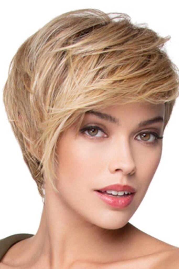 Side-Swept Curly Pixie