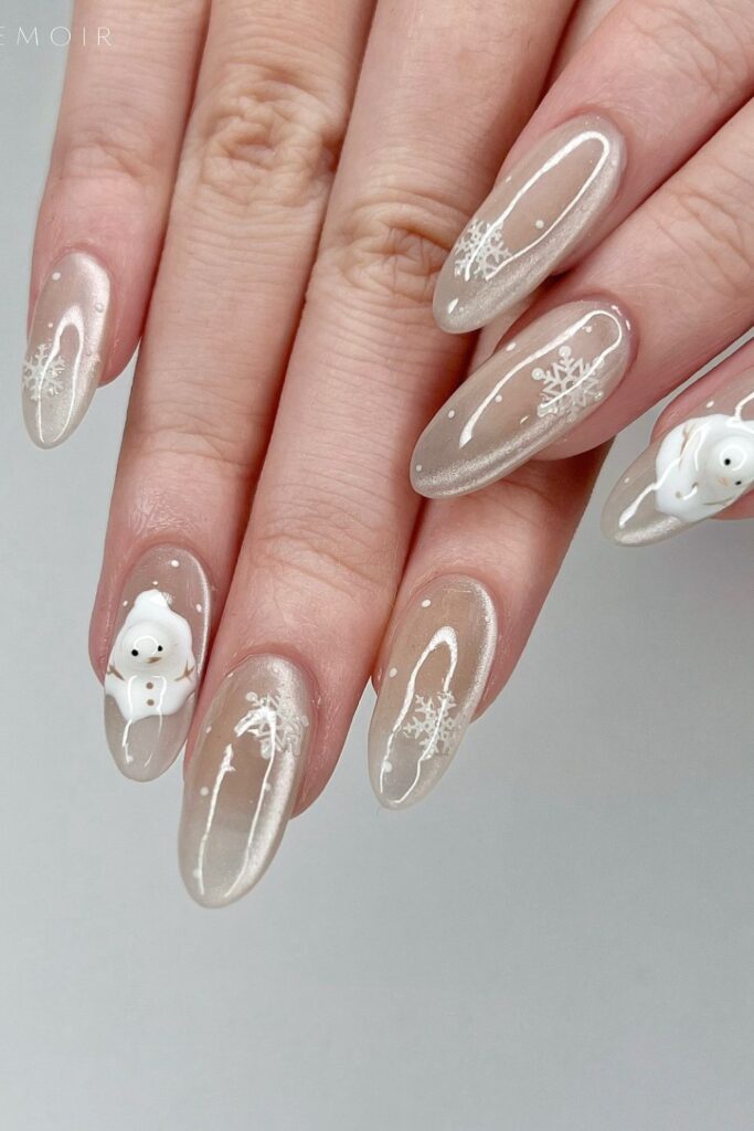 Snowman Nails