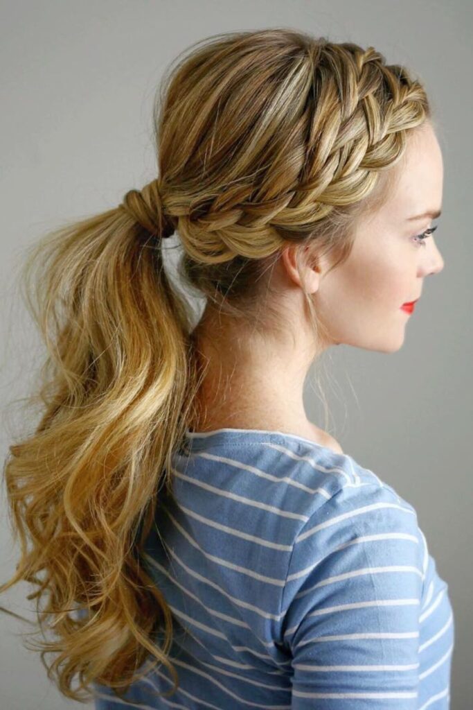 Double Braided Ponytail
