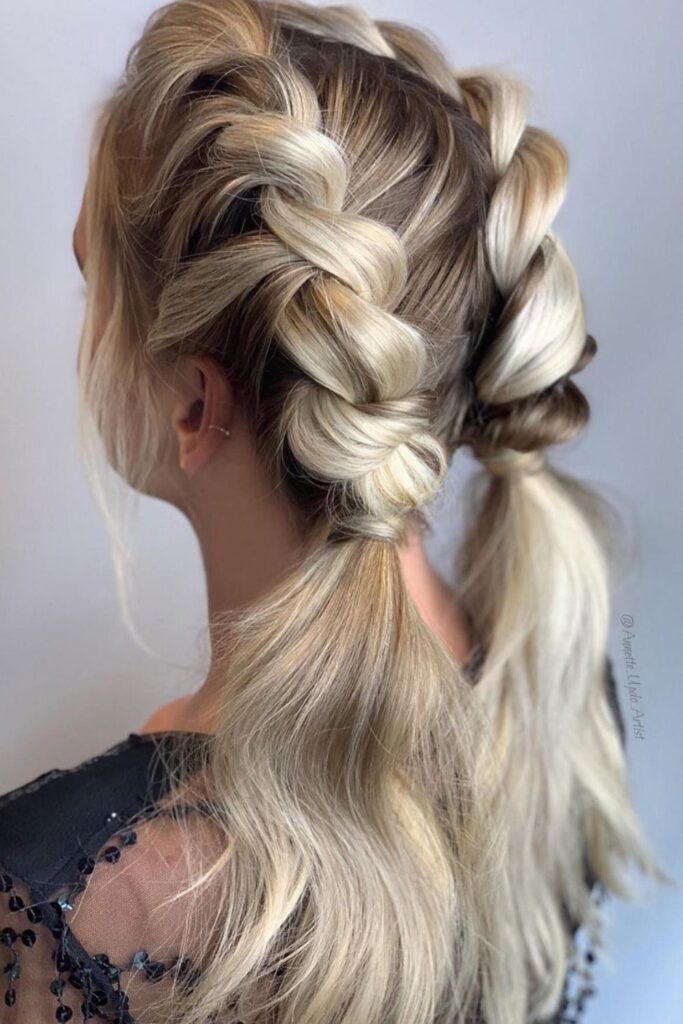 Double Braids or Pigtail Braids