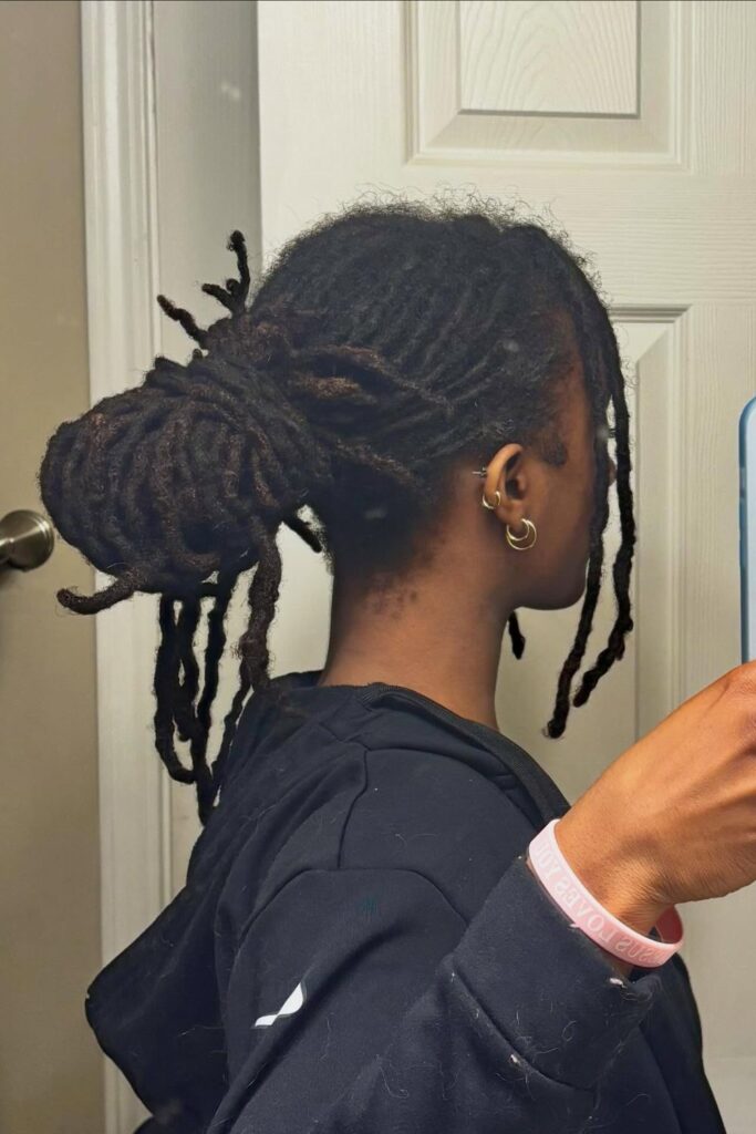 Half Bun Locs