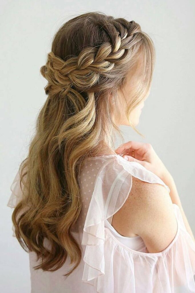 Half-Up Braided Crown