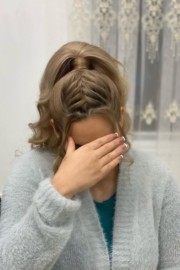High Ponytail with Braids