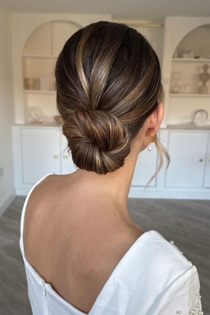 Low Chignon with Hair Accessories