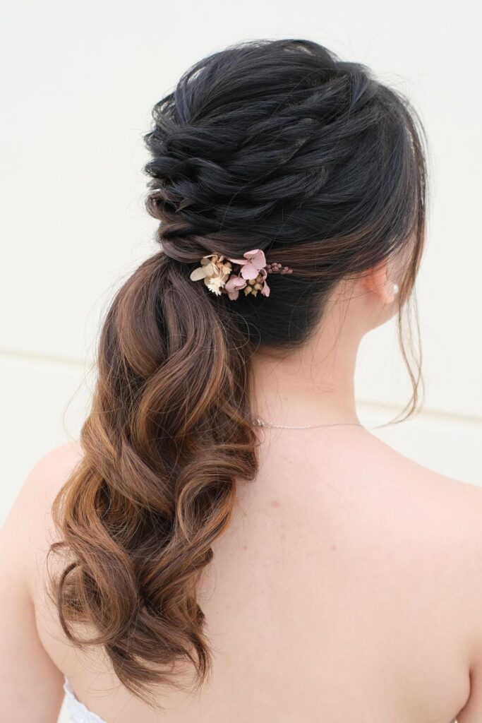 Low Ponytail with Twists