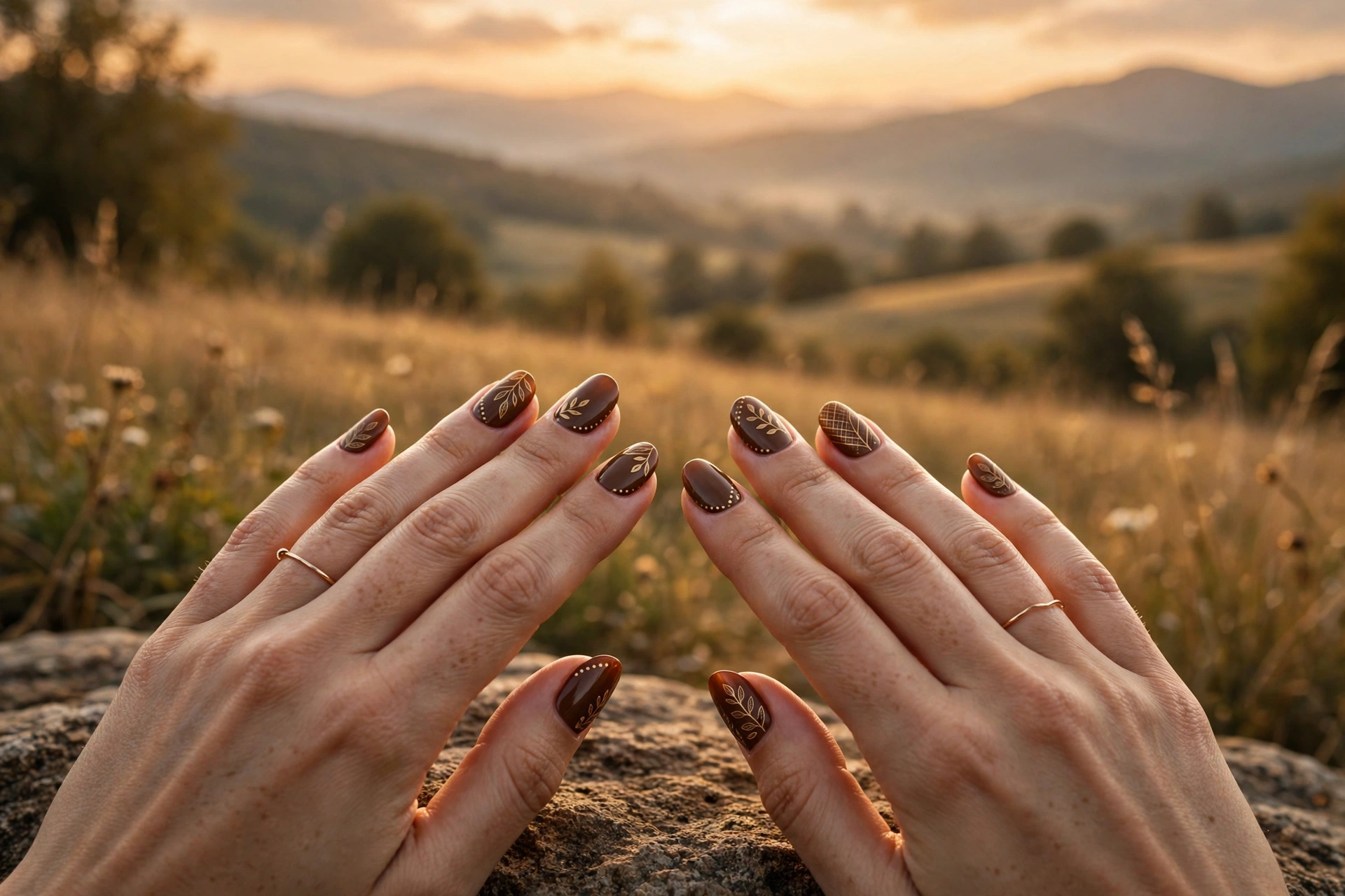 brown nails
