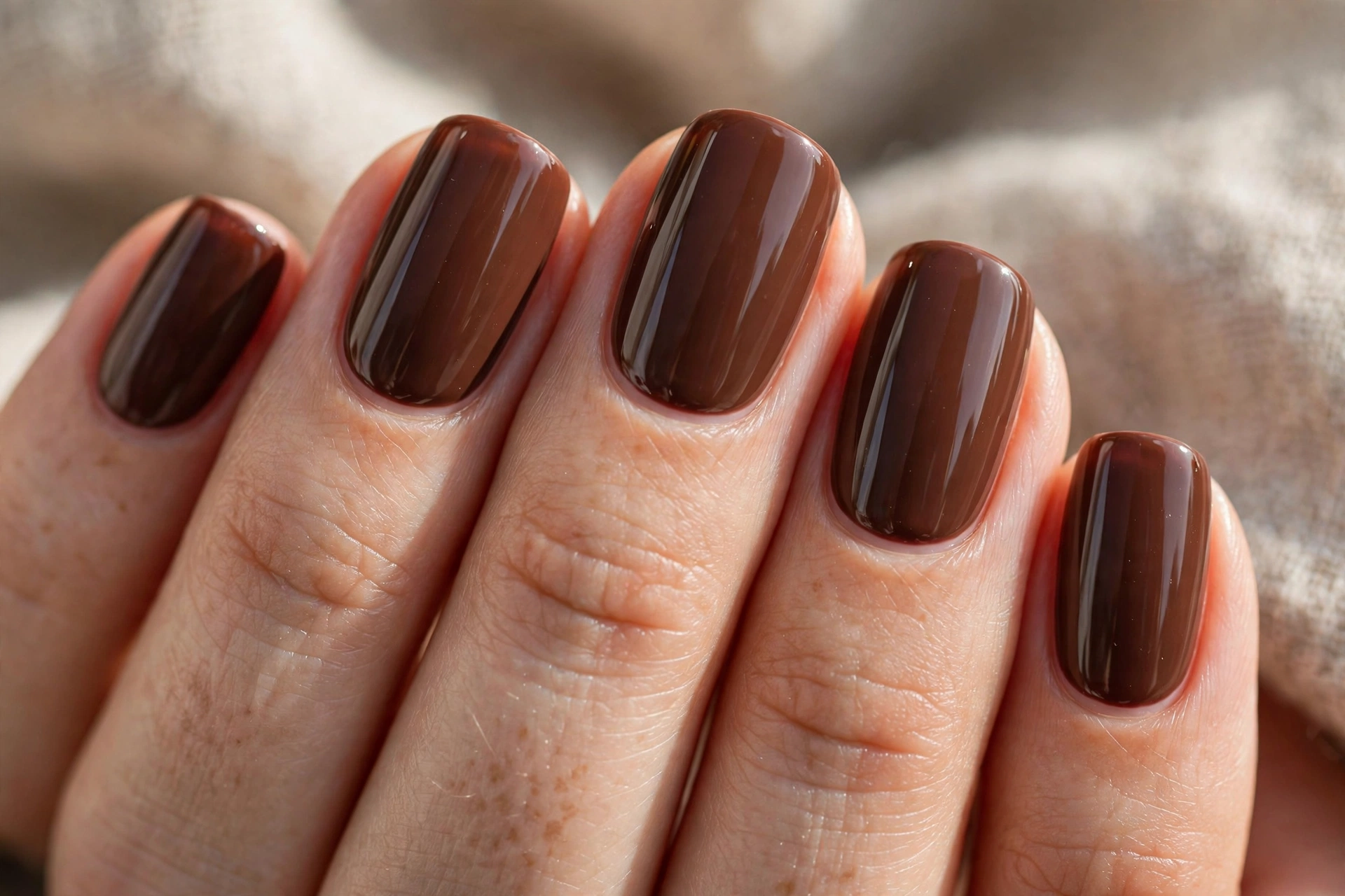 brown nails