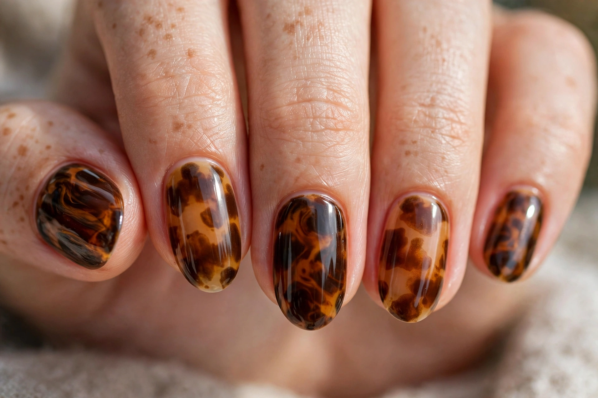 brown nails